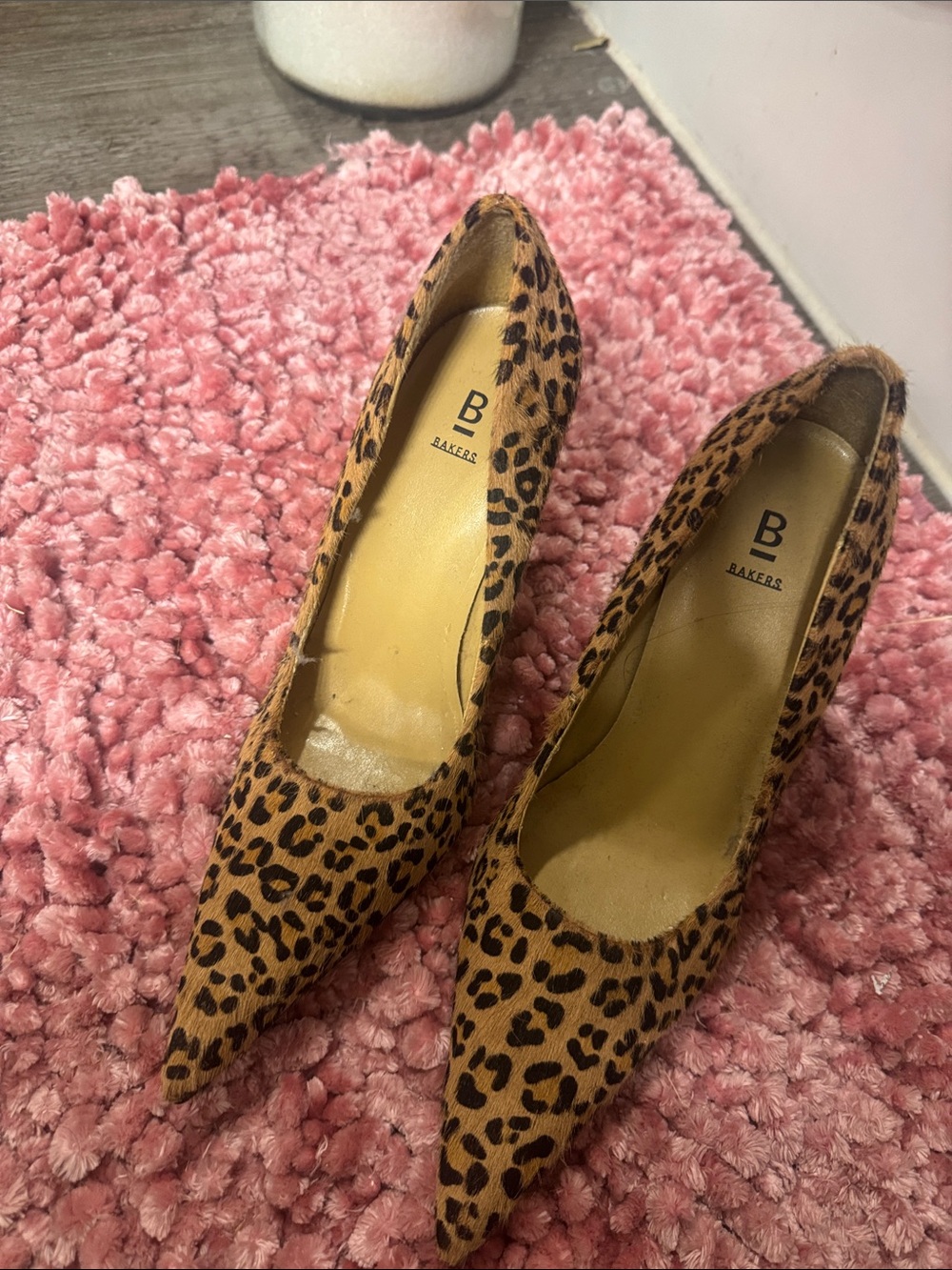 Bakers Leopard-Print Pointed Toe Pumps - Tan and Black